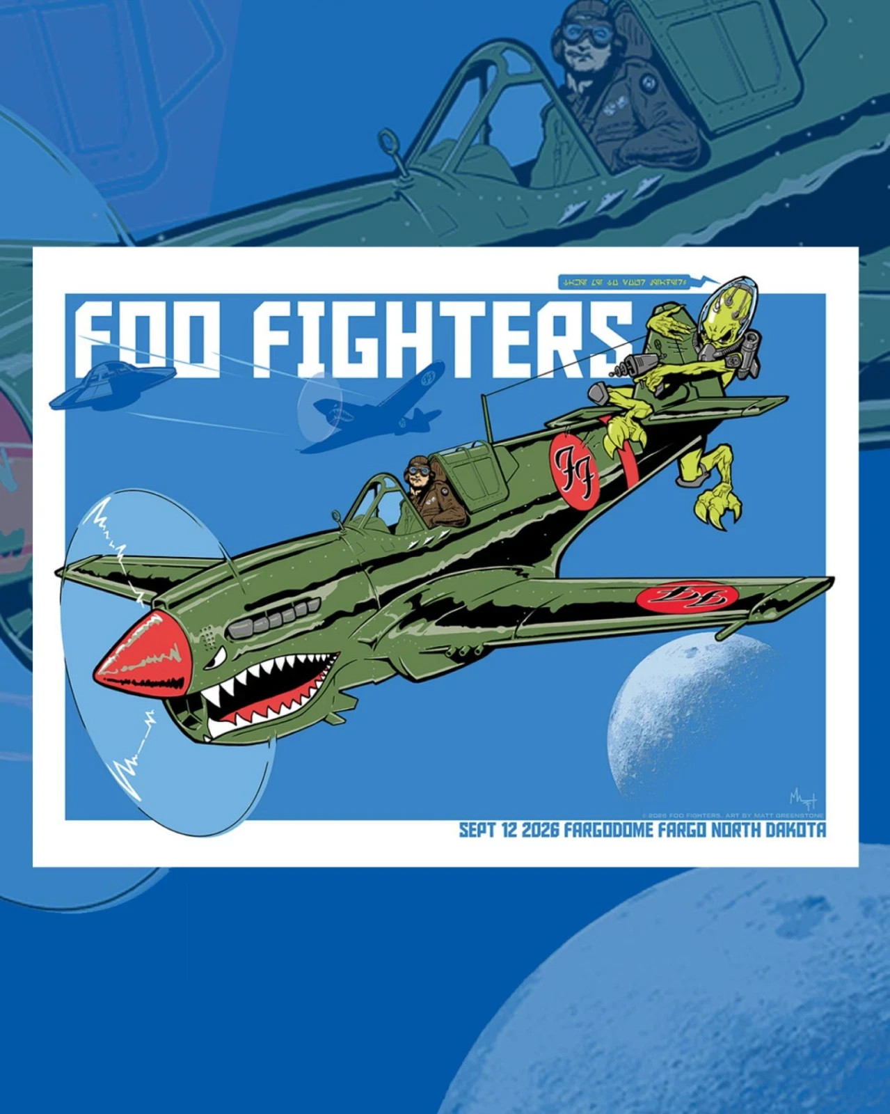 Foo Fighters Fargodome, Fargo, ND Sep 12 2026 Poster Foo Fighters Fargodome, Fargo, ND Sep 12 2026 Poster