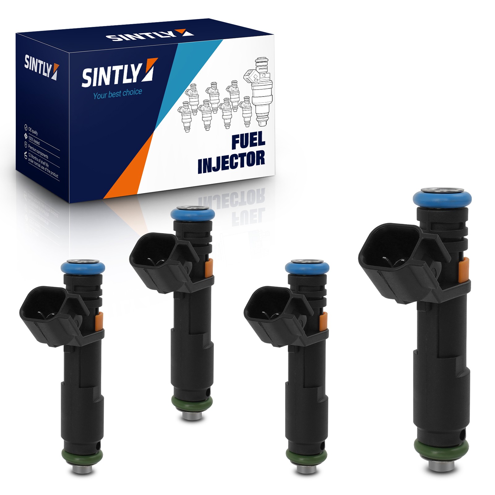 SINTLY 4x Fuel Injectors for Dodge Dart Jeep Cherokee Ram ProMaster City FJ1233