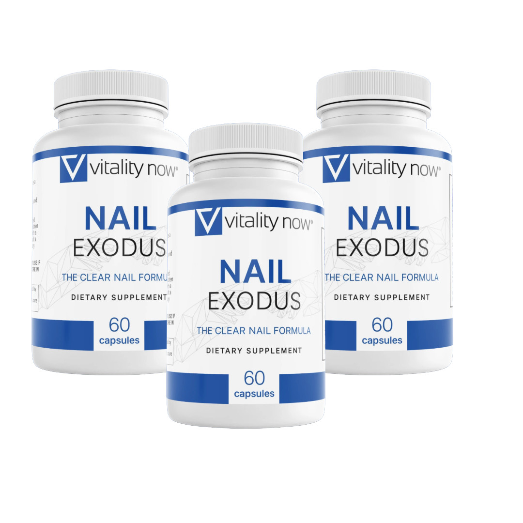 Nail Exodus Vitality Now Dietary Supplement 60 Capsules (Bundle of 3)