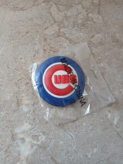 Vintage Chicago Cubs Rubber Logo MLB Refrigerator Magnet 2\