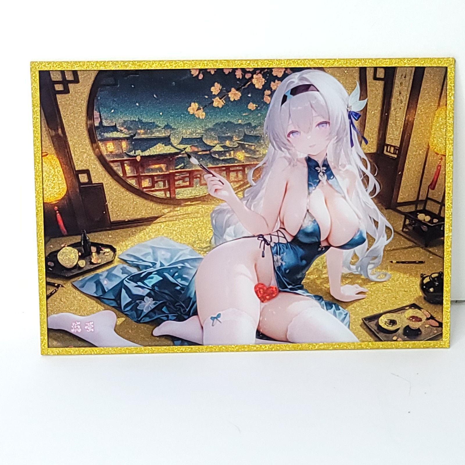 Firefly Gold Glitter Waifu Card Anime Girl Wall Art Oversized Board A5