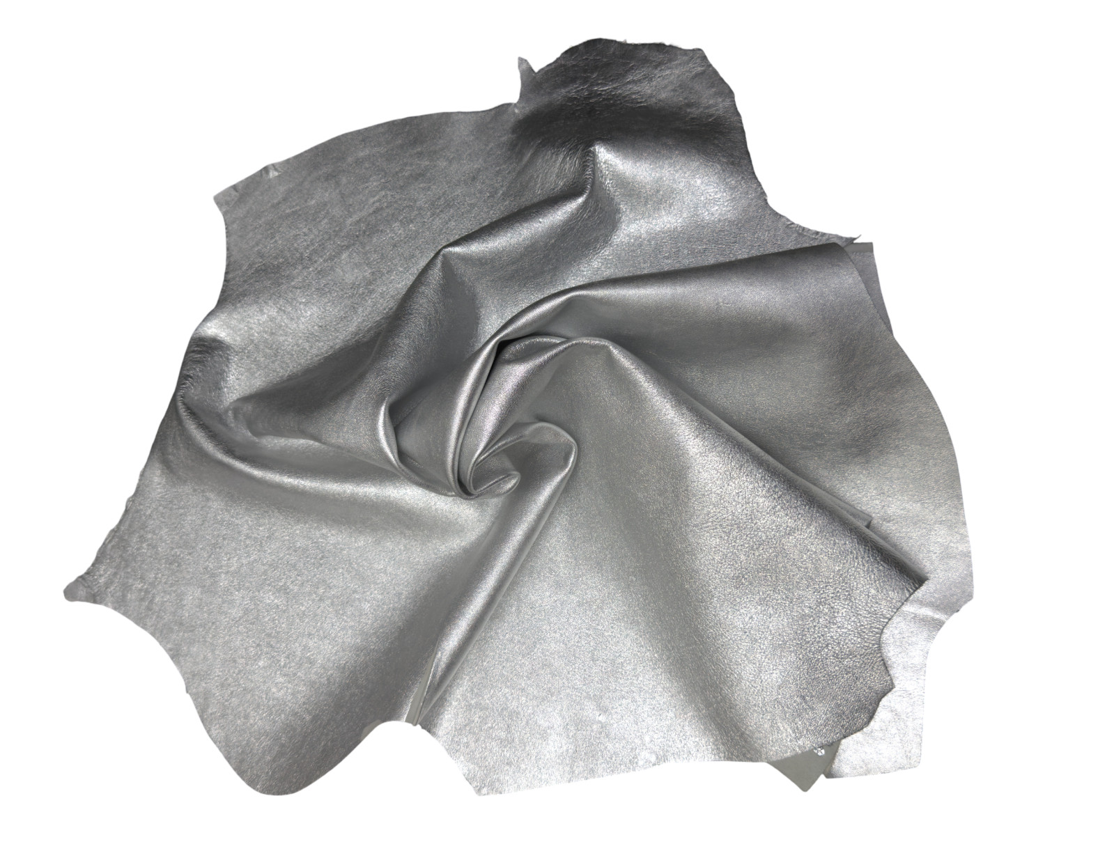 BEST Quality Hides Lambskin Soft Leather Hide skin skins  Metallic Silver 6sqft