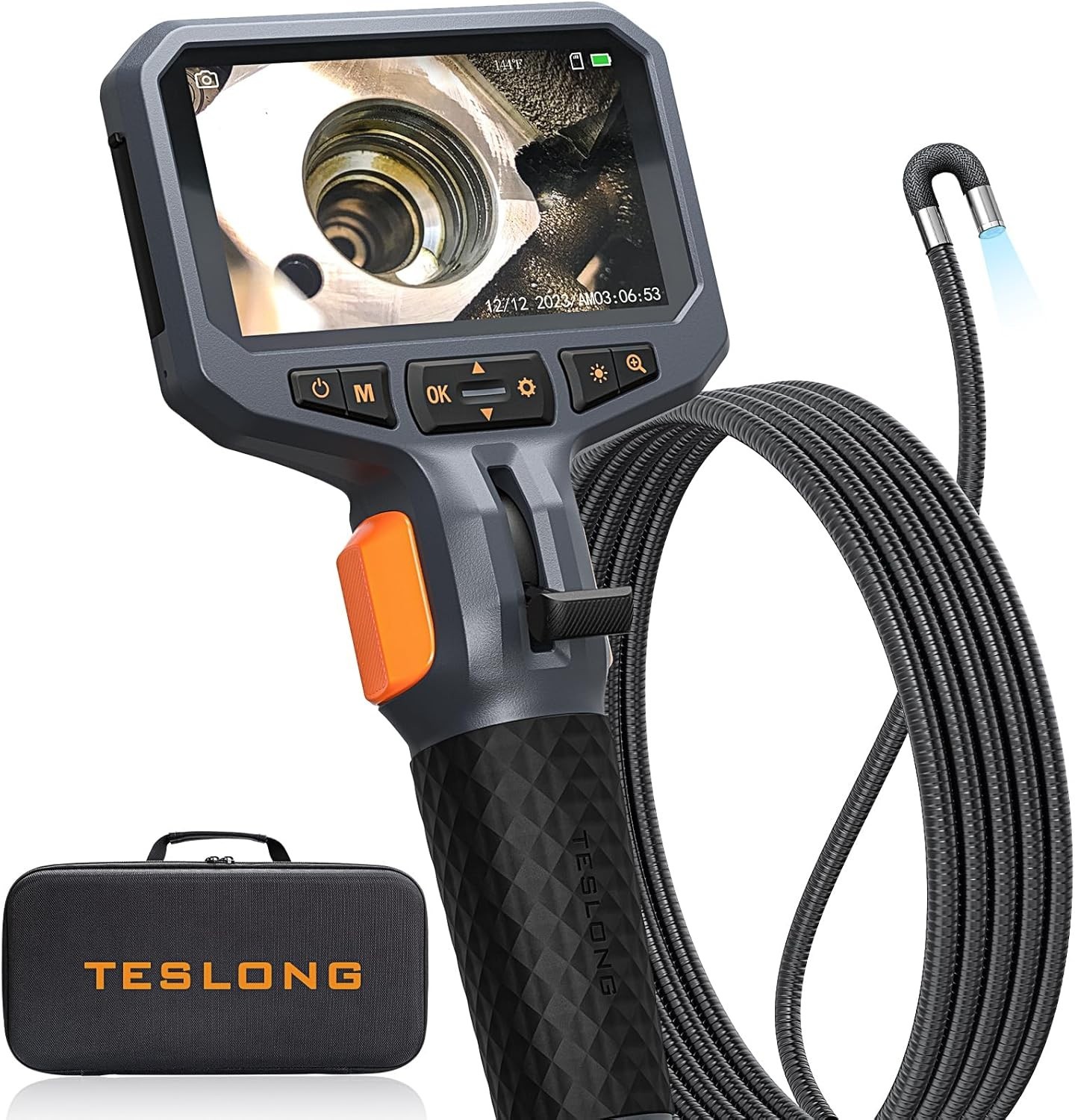 Teslong 6.5mm Articulating Borescope Endoscope with Light Inspection Camera 10FT