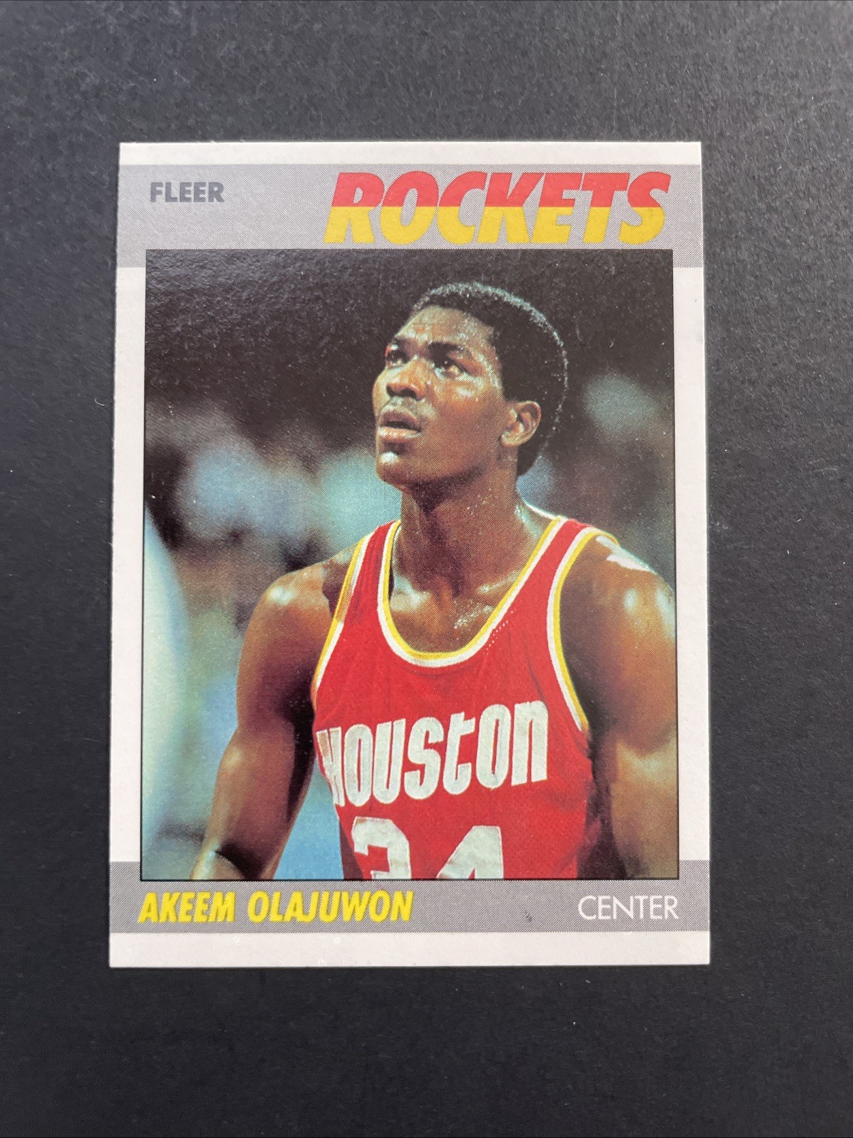 1987-88 Fleer - Hakeem Olajuwon #80 HOF Houston Rockets 1987-88 Fleer - Hakeem Olajuwon #80 HOF Houston Rockets