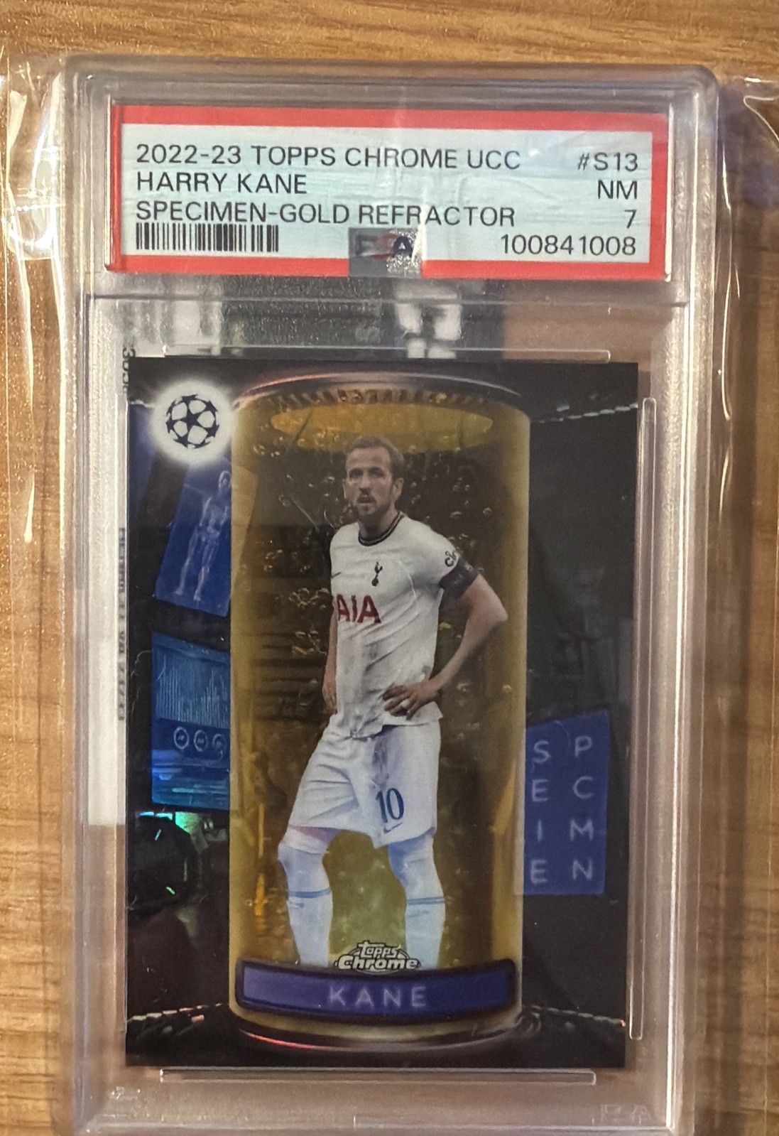 2022-23 Topps Chrome UEFA Club Competitions - Specimens Harry Kane #S-13 Gold...