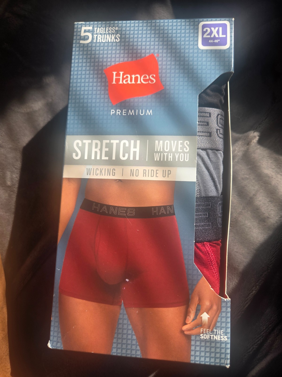 Hanes Premium Tagless Trunks Stretch Wicking Hanes Premium Tagless Trunks Stretch Wicking