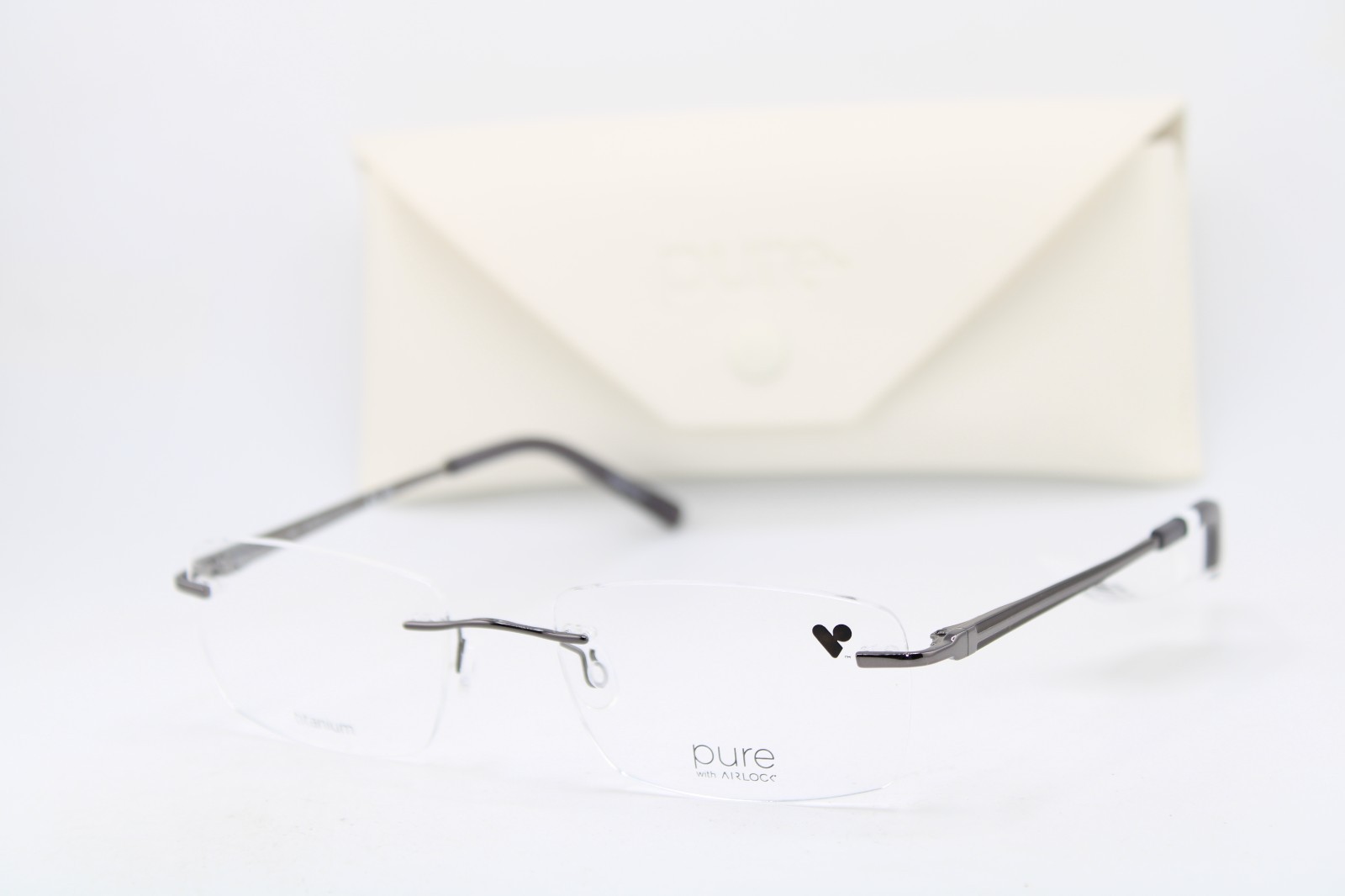 NEW PURE AIRLOCK VALOR 203 033 GUNMETAL GRAY AUTHENTIC FRAMES EYEGLASSES 52-18 NEW PURE AIRLOCK VALOR 203 033 GUNMETAL GRAY AUTHENTIC FRAMES EYEGLASSES 52-18