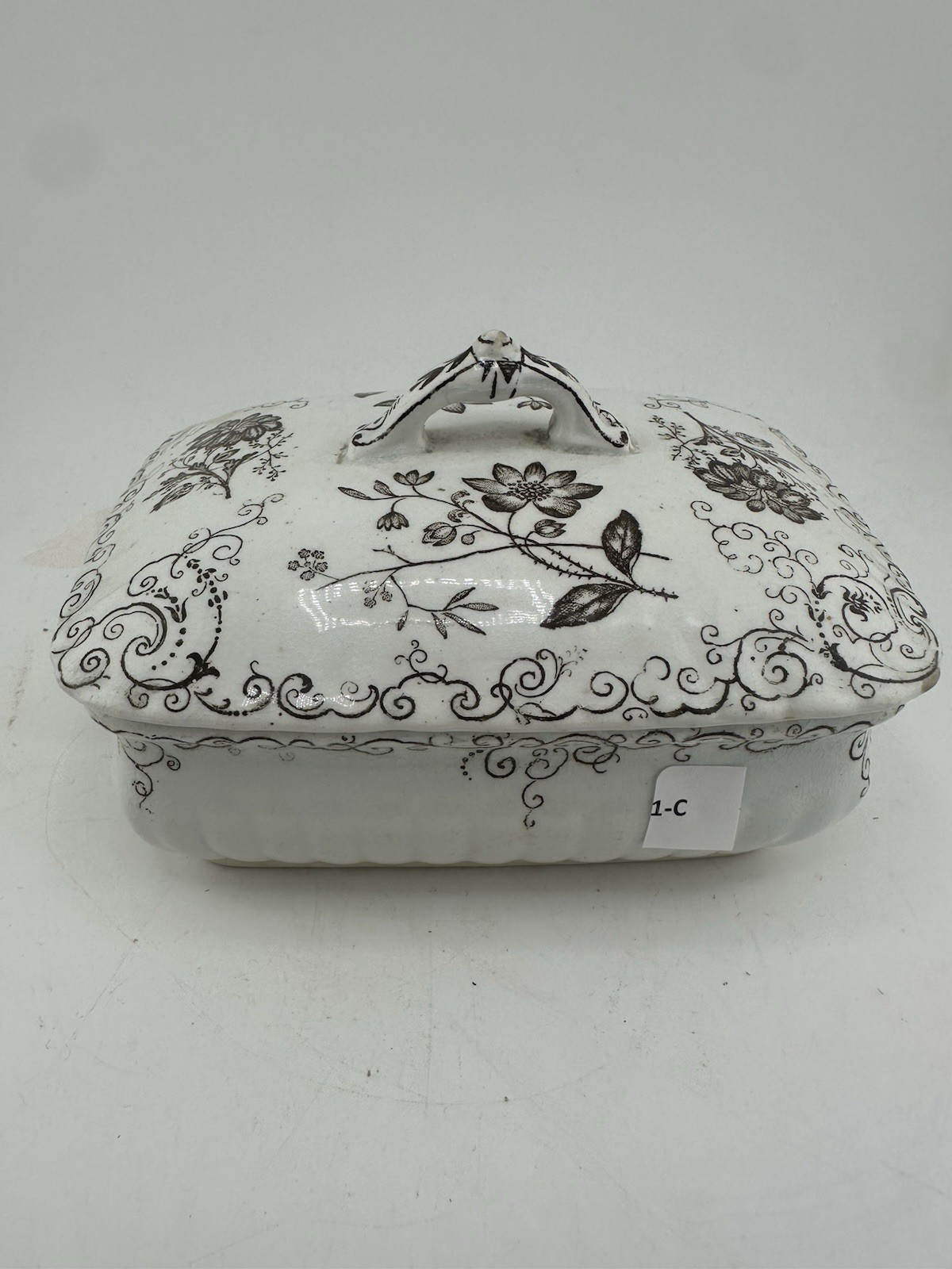 antique Chelsea brown and white transferware Three Piece Soap Dish antique Chelsea brown and white transferware Three Piece Soap Dish