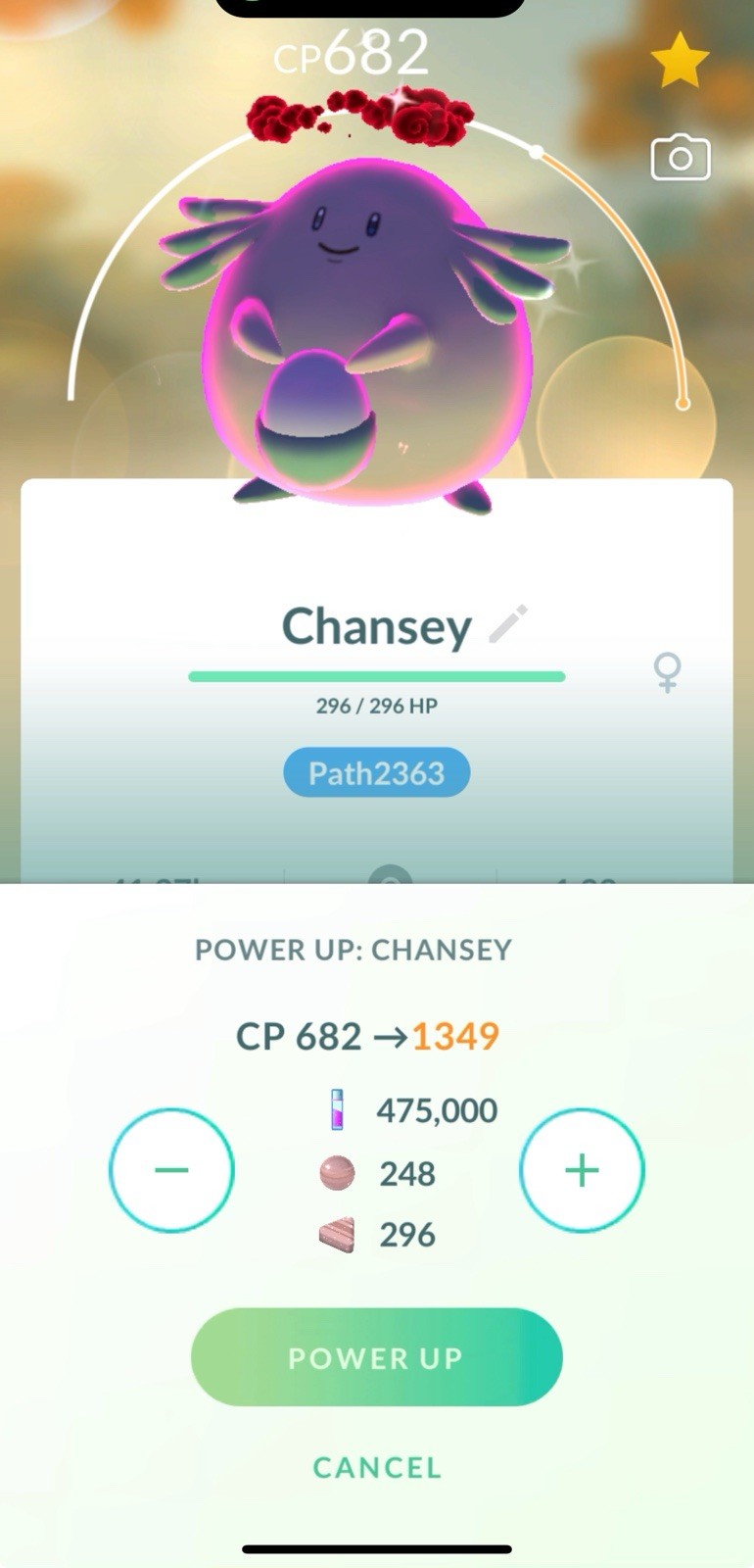Pokemon✨Lv50✨Shiny Dynamax Chansey Blissey ✨TRA-DE✨Go✨