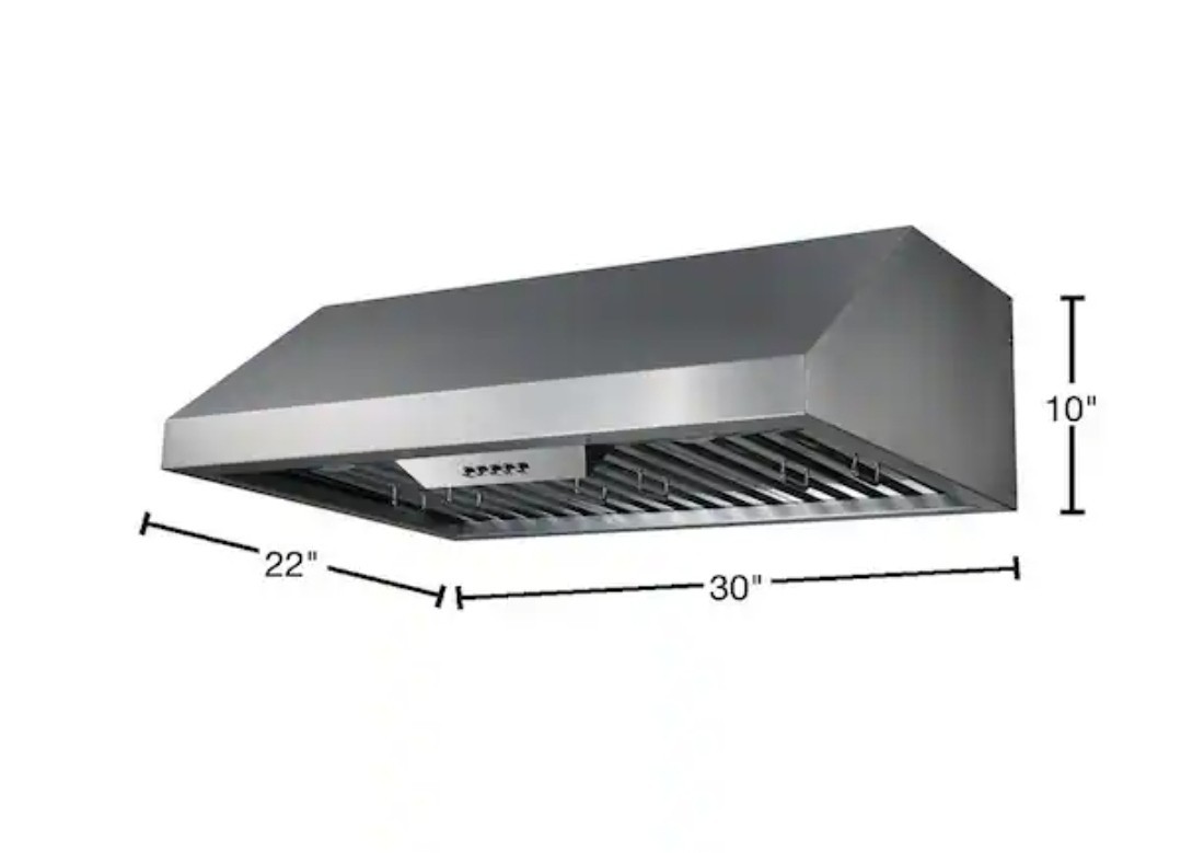 NXR 30 in. 800 CFM Under Cabinet Stainless Steel Range Hood with SS Baffles