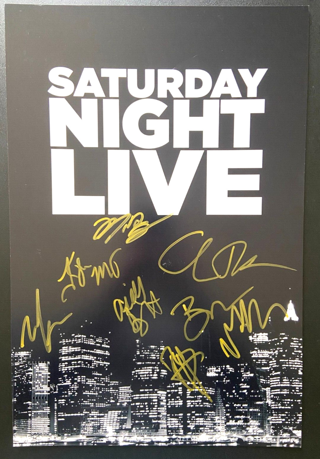 SATURDAY NIGHT LIVE CAST SIGNED 12x18 PHOTO POSTER SNL COLIN JOST CHE MOONEY +5