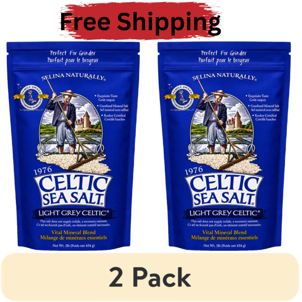 Celtic Sea Salt Light Grey Sea Salt Resealable Bag Kosher Certified 16 oz 2 Pack Celtic Sea Salt Light Grey Sea Salt Resealable Bag Kosher Certified 16 oz 2 Pack