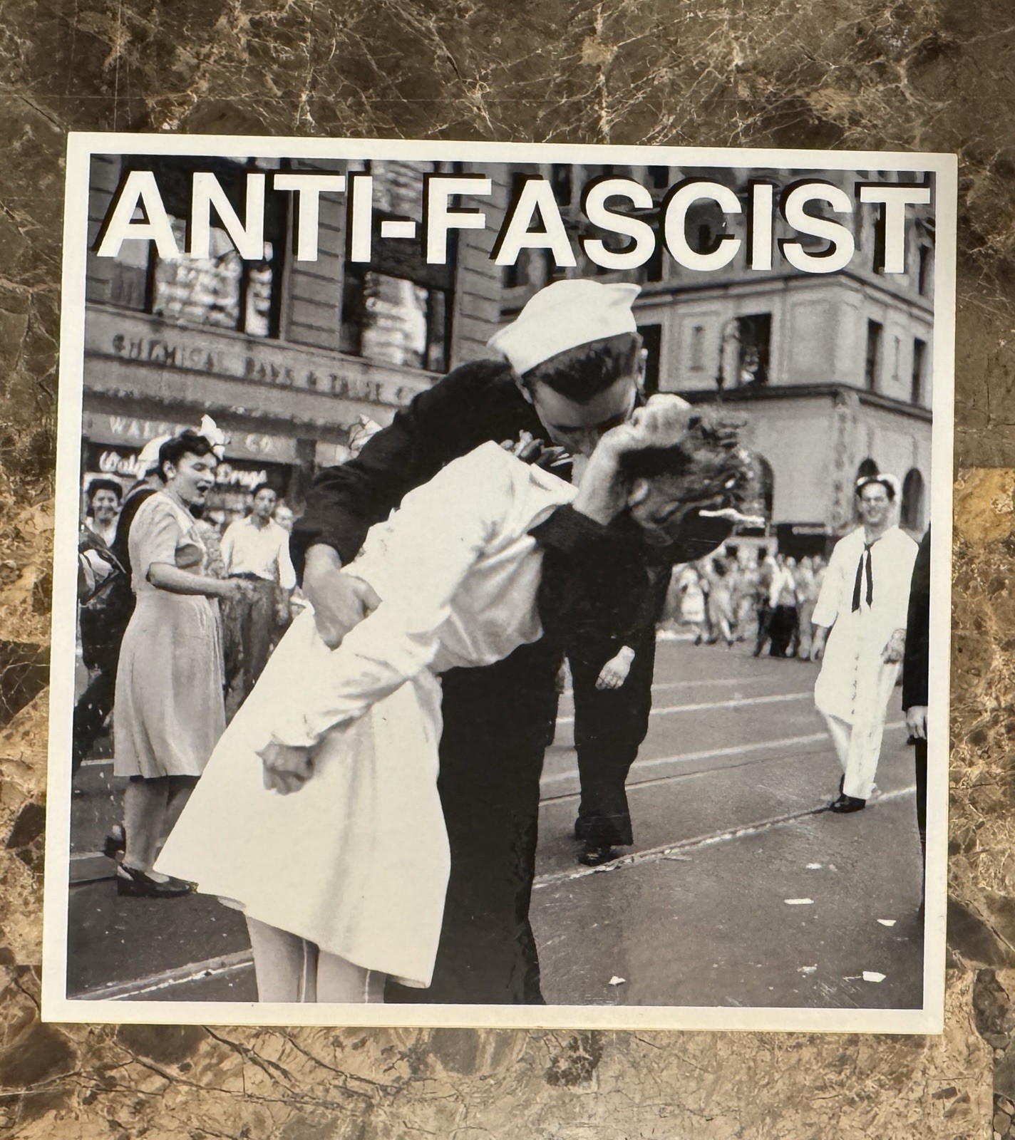 Patriotic USA Anti-Fascist 5” Sticker