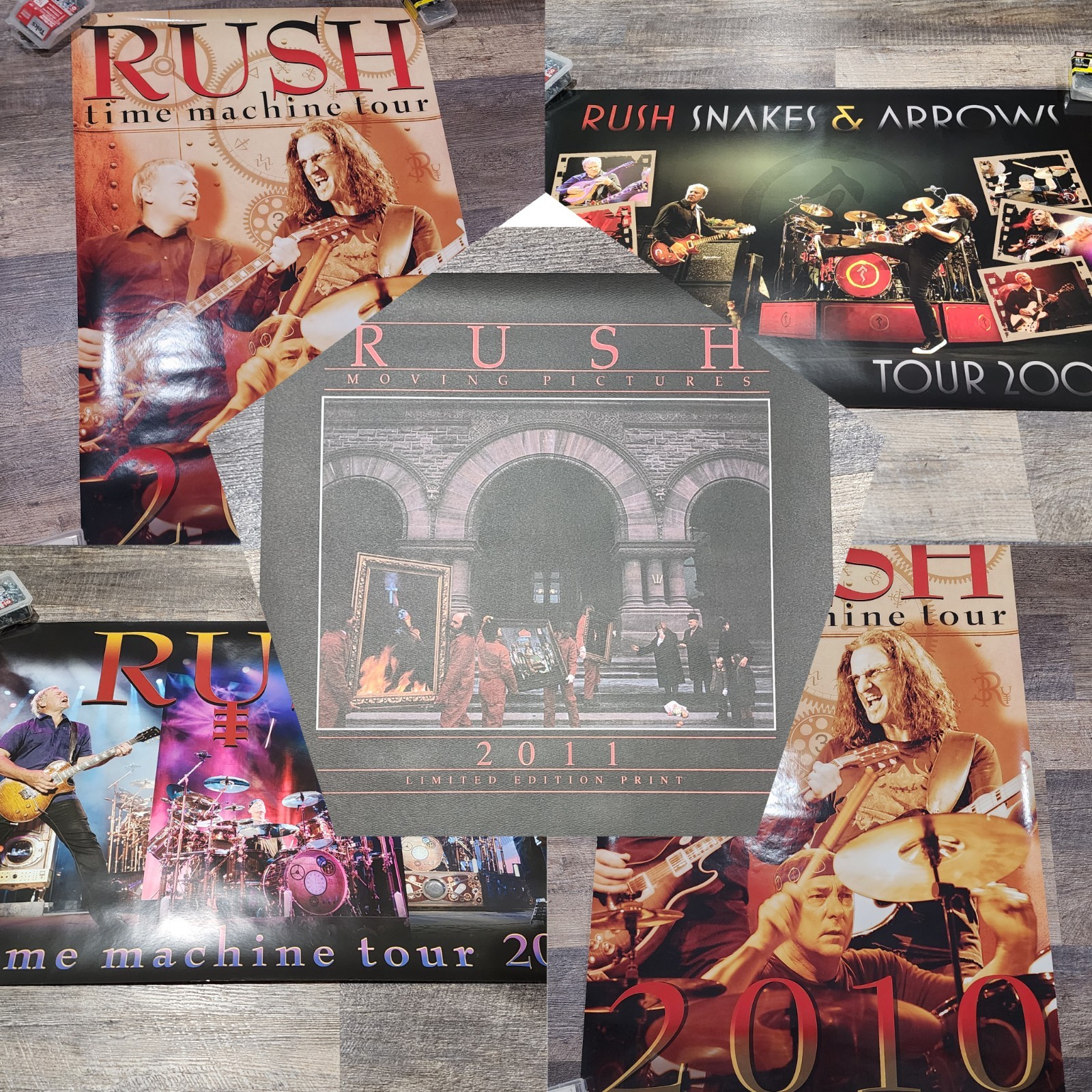 Rush Poster Lot Time Machine Snakes & Arrows Moving Pictures Lithograph 263/1000 Rush Poster Lot Time Machine Snakes & Arrows Moving Pictures Lithograph 263/1000