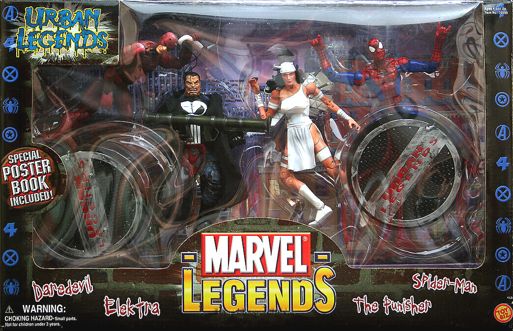 Toy Biz Urban Legends Daredevil Punisher Spiderman Elektra Action Figure 16 cm Toy Biz Urban Legends Daredevil Punisher Spiderman Elektra Action Figure 16 cm