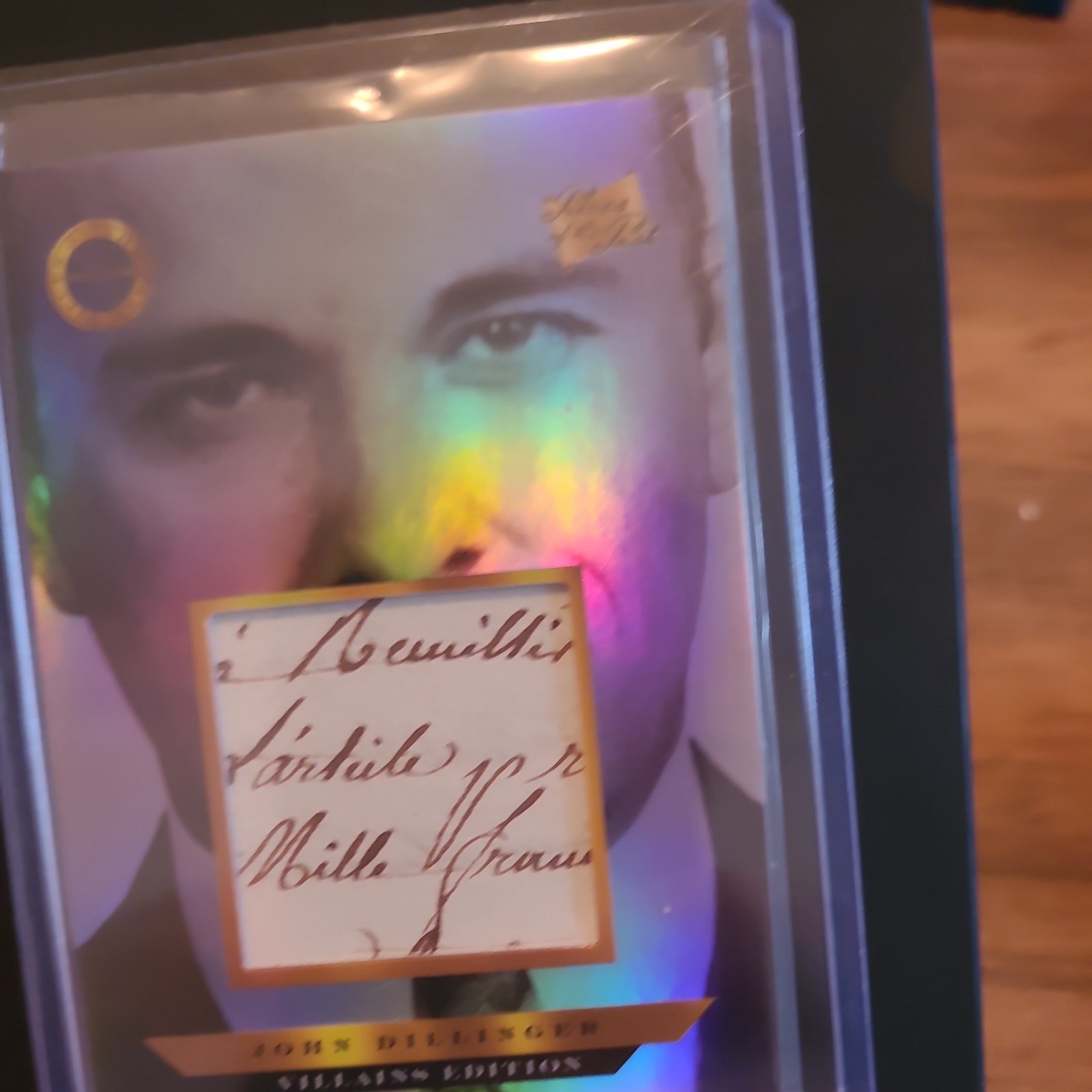 John Dillinger 2025 Pieces of the Past Villians Edition Handwritten Relic card John Dillinger 2025 Pieces of the Past Villians Edition Handwritten Relic card