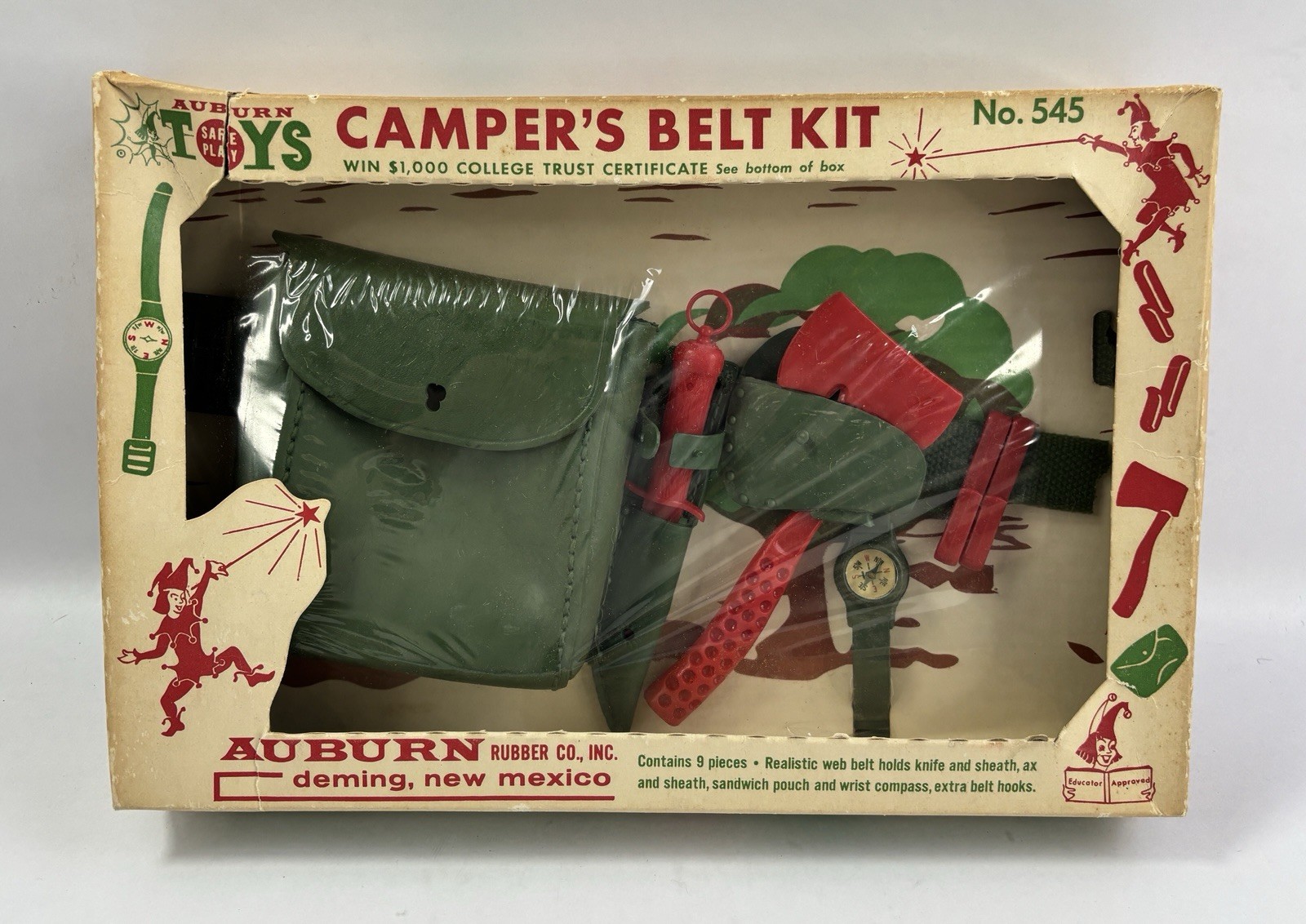 Vintage 1964 Auburn Rubber Camper\'s Belt Kit No. 545 Factory Sealed NOS
