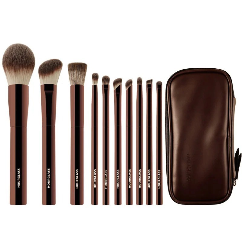 Hourglass Cruelty Free Makeup Brush-2026New 10Brushes Set Blusher Powder Eyeshad