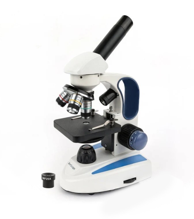 AmScope M158C 40X-1000X C&F Compound Microscope with Metal Frame and Glass Lens AmScope M158C 40X-1000X C&F Compound Microscope with Metal Frame and Glass Lens