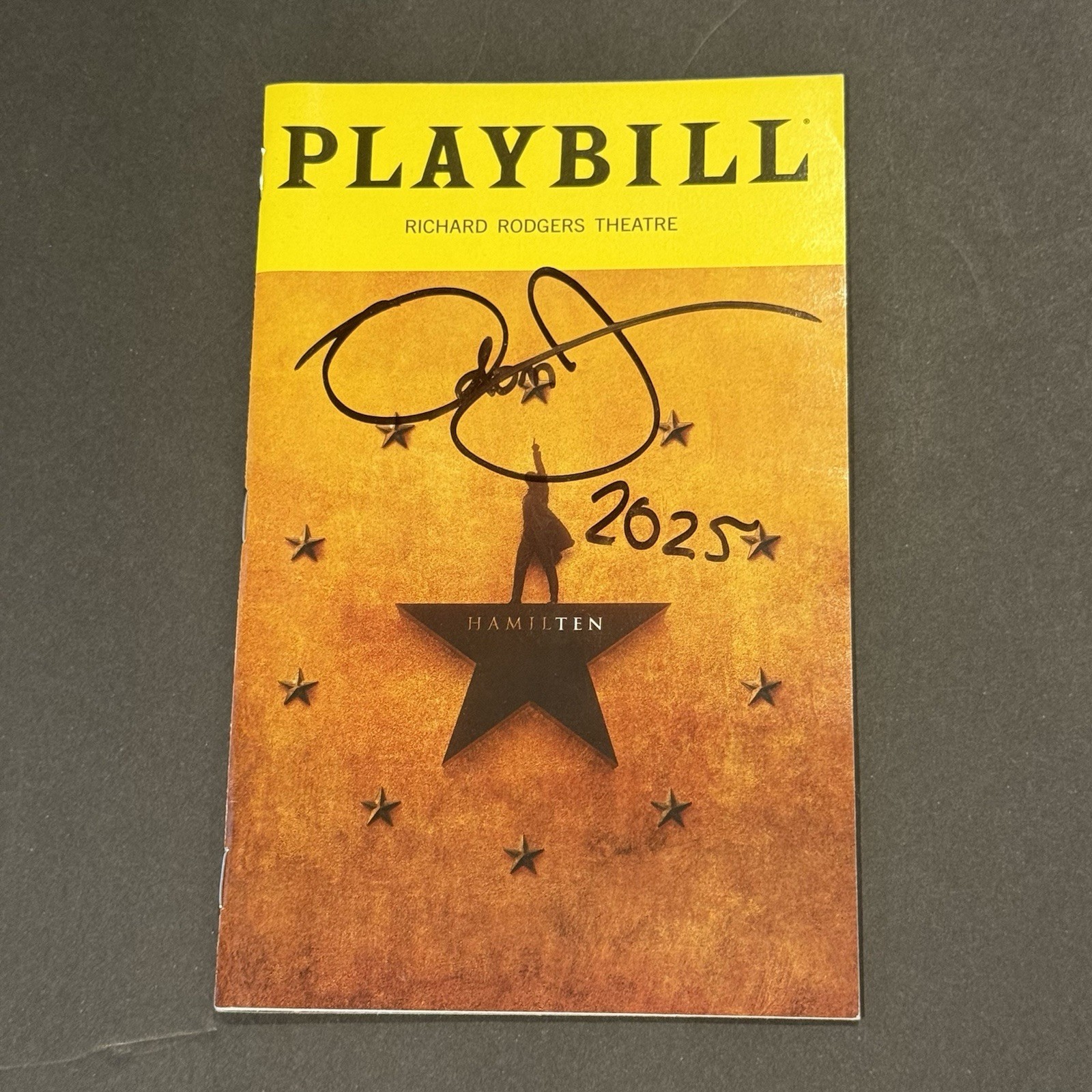 Leslie Odom Jr Signed Hamilton 10th Anniversary 2025 Broadway Playbill