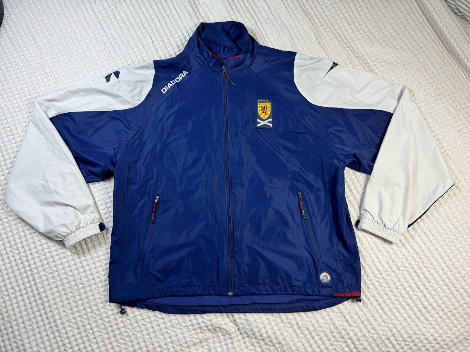 Vintage Scotland Football Jacket Track Top Soccer Windbreaker Mens Zip Size XX Vintage Scotland Football Jacket Track Top Soccer Windbreaker Mens Zip Size XX