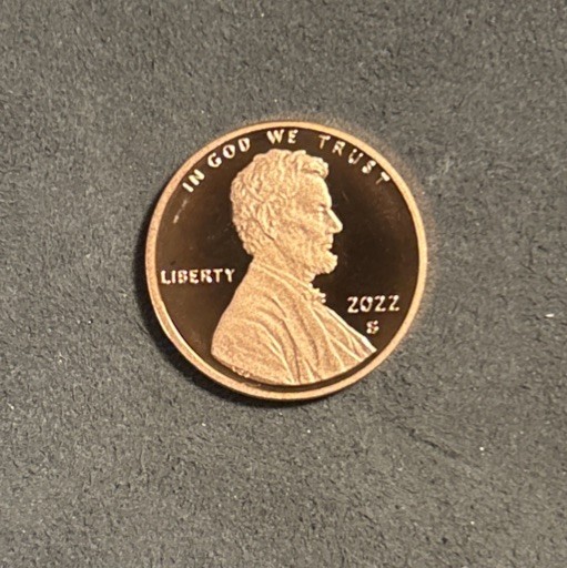 2022 S Lincoln Shield Cent PROOF from US proof mint set penny