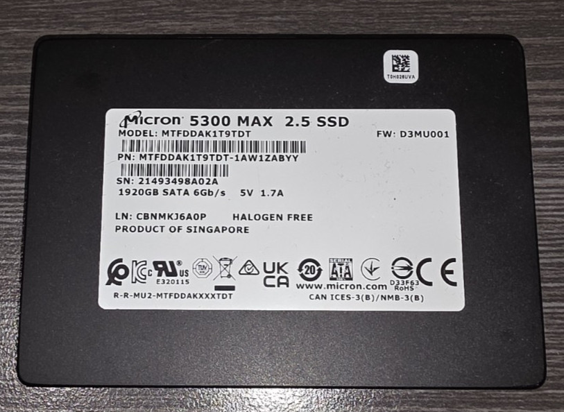 Micron 5300 MAX 1.92TB SATA 6Gb/s 2.5
