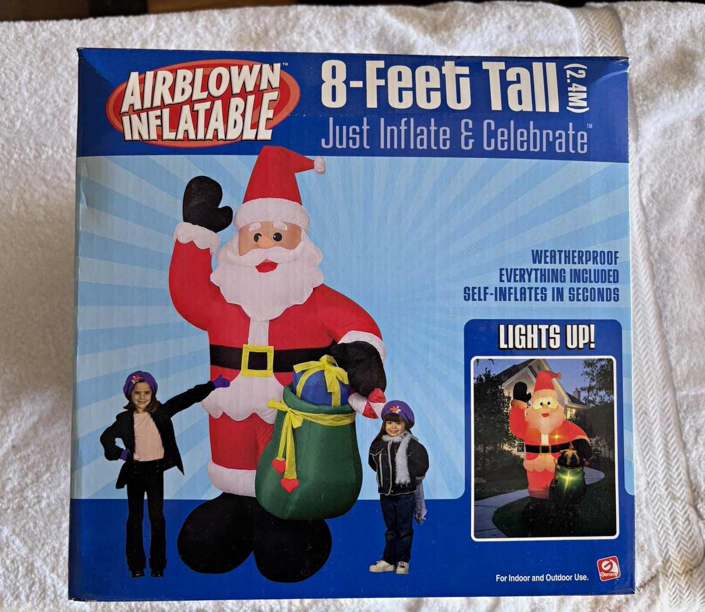 Airblown Inflatables 8 ft Santa Claus Christmas Inflatable Lights Up Airblown Inflatables 8 ft Santa Claus Christmas Inflatable Lights Up