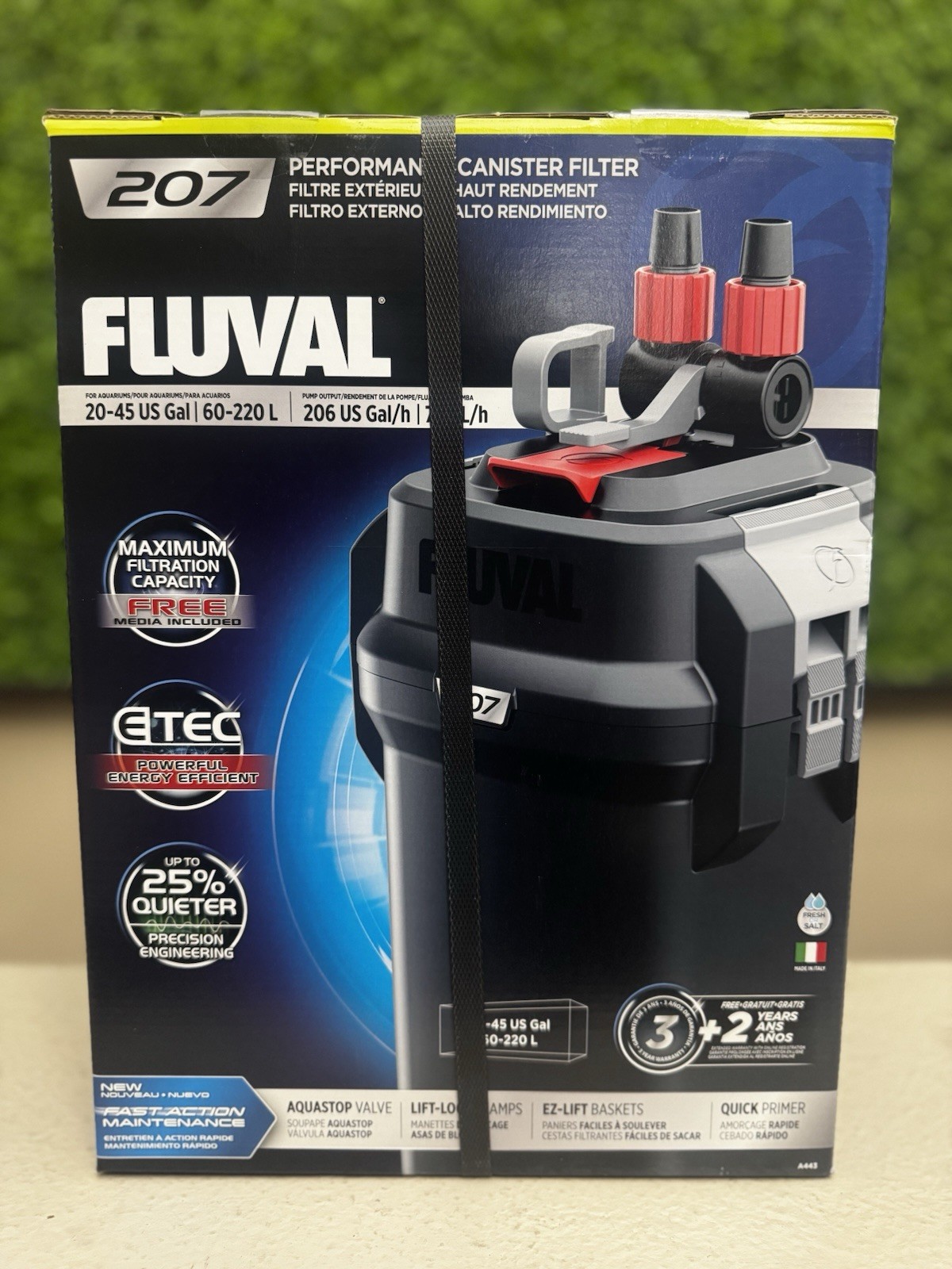 Fluval 207 Canister Filter, 20 - 45 US Gal / 60 - 220 L #A443
