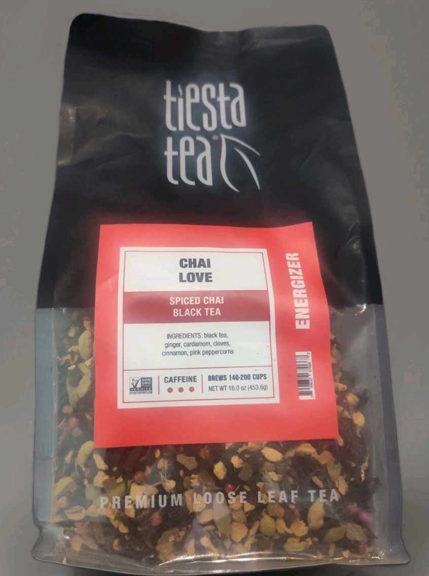 Tiesta Tea CHAI LOVE Loose Leaf Spiced Chai Black Tea 16 oz Brews 140-200 Cups