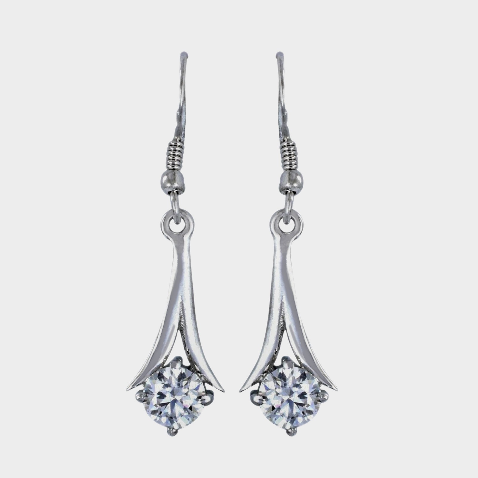 3.00Ct. Round Shape Certified White Diamond Earring In 925 Silver - Tariffs Free