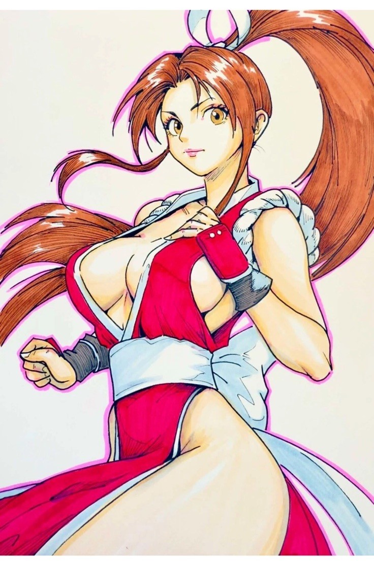 Fatal Fury: Mai Shiranui - 7x10 Original Art by Raphael Serrano - NOT a Print Fatal Fury: Mai Shiranui - 7x10 Original Art by Raphael Serrano - NOT a Print