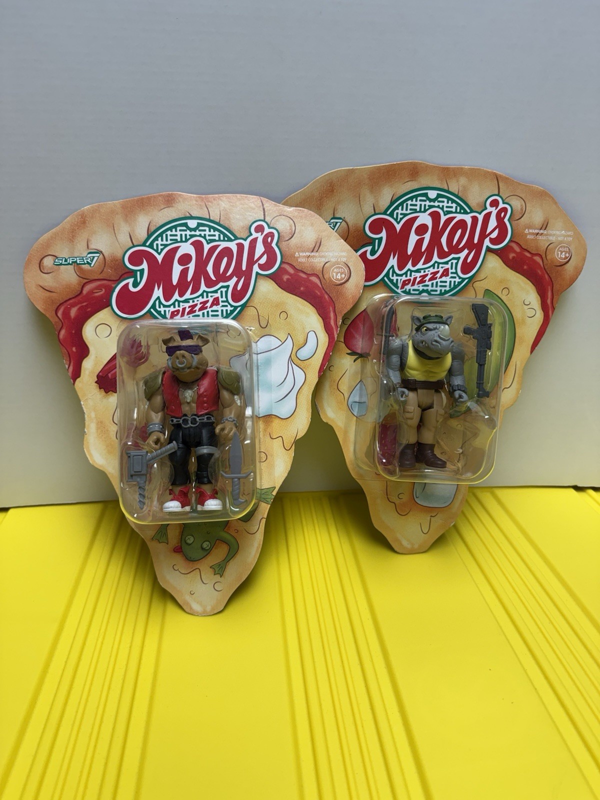 2025 Super7 SDCC Teenage Mutant Ninja Turtles Bebop Rocksteady Reaction Figures