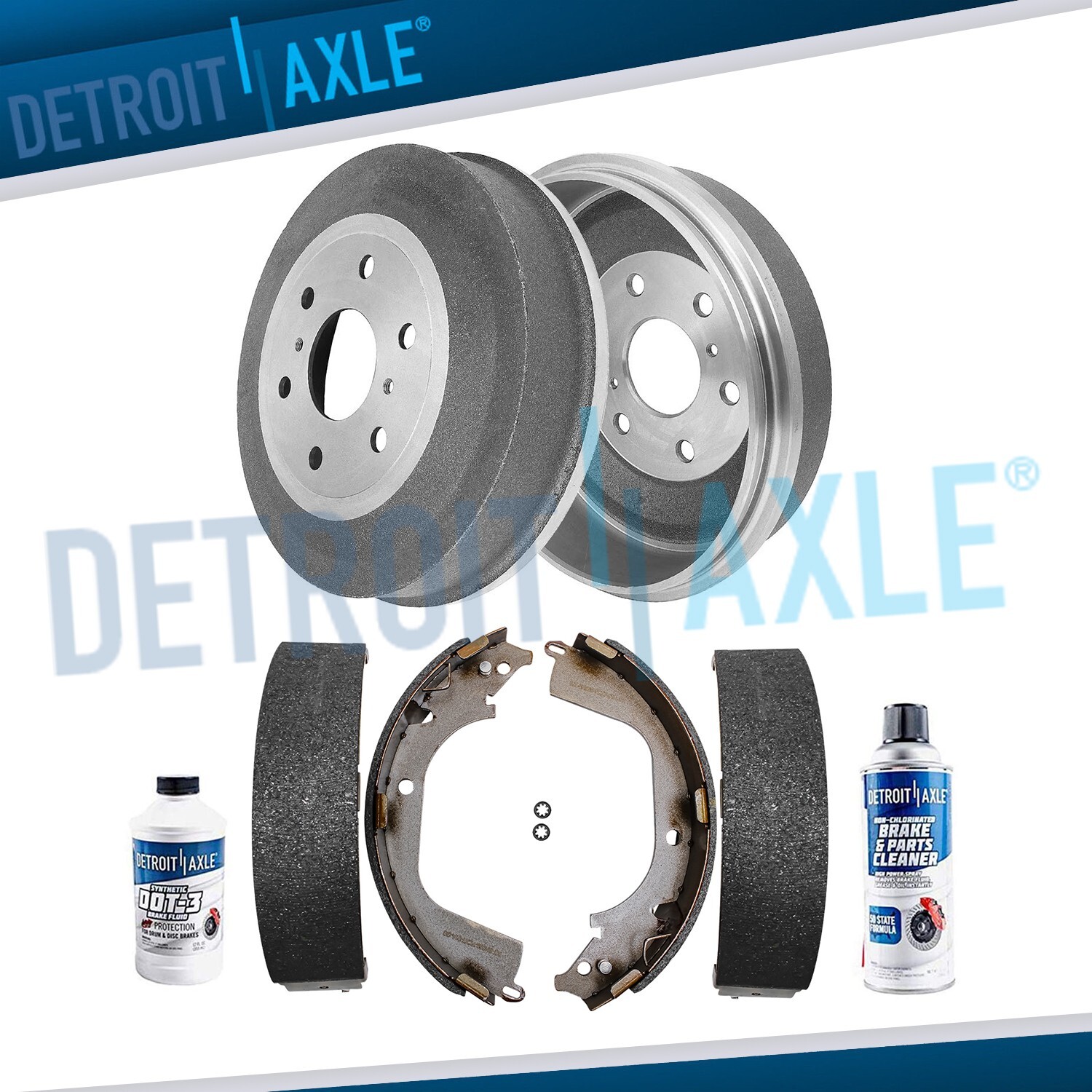 Rear Brake Drums Ceramic Shoe for GMC Silverado Sierra Chevy Silverado 1500