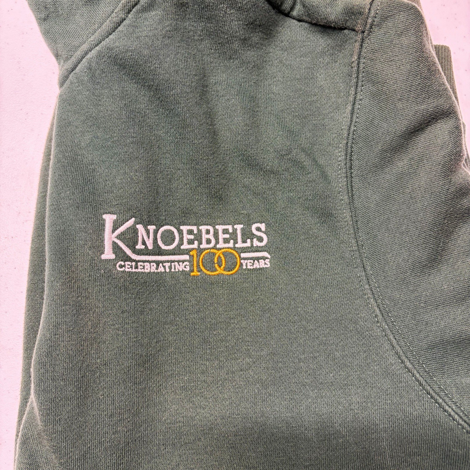 Knoebels 100 Years Anniversary Sport-Tek Green Quarter Zip Sweatshirt Pepsi Logo