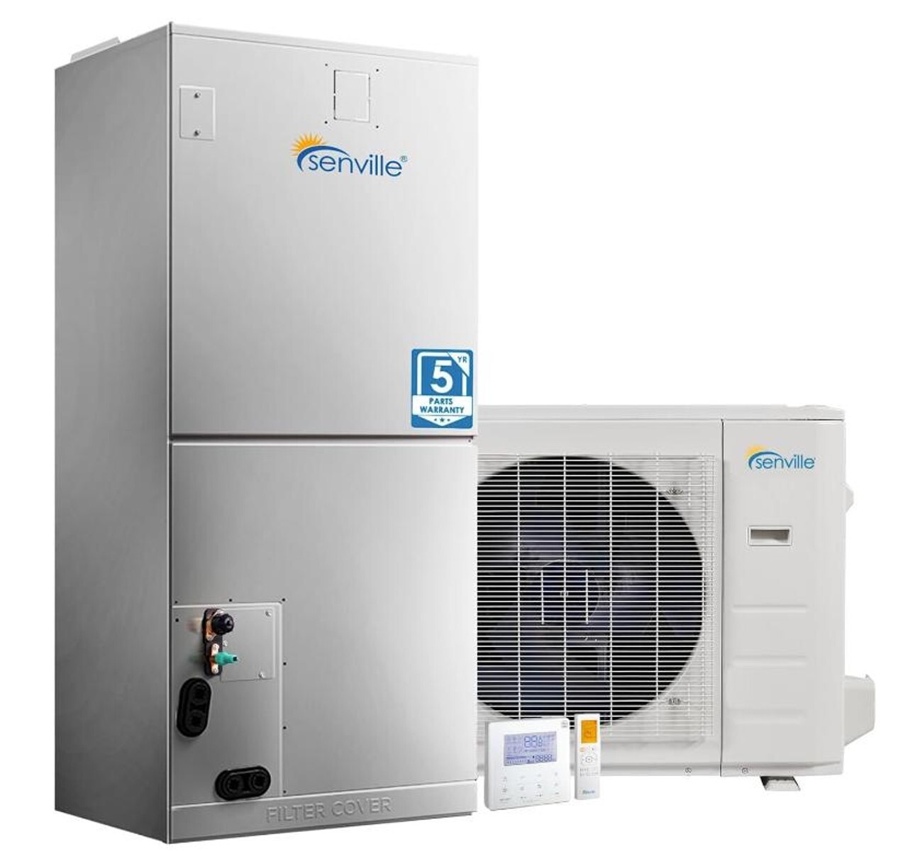 3 Ton Central Air Conditioner Heat Pump Split System, 36,000 BTU, 10KW AUX