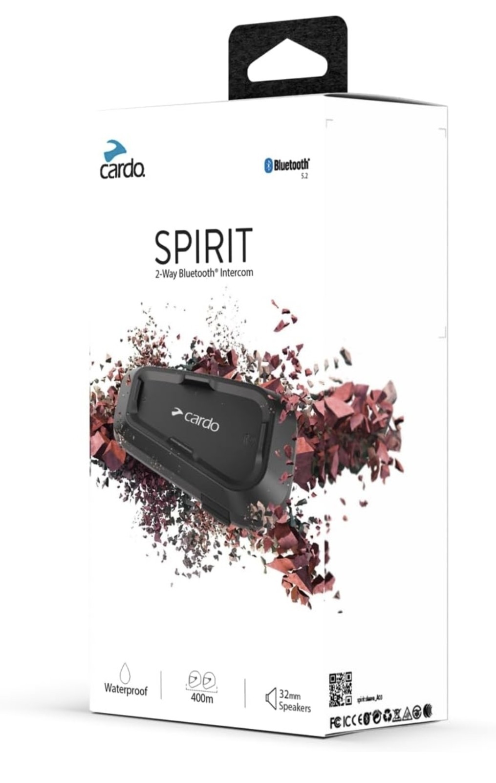 Cardo Spirit Motorcycle Bluetooth Communication Headset 2-Way Bluetooth