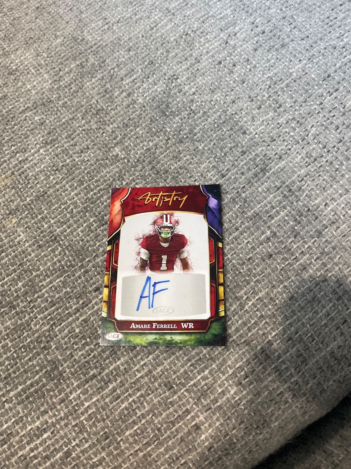 2026 Sage Artistry Amare Ferrell Red Auto, Indiana Hoosiers 2026 Sage Artistry Amare Ferrell Red Auto, Indiana Hoosiers