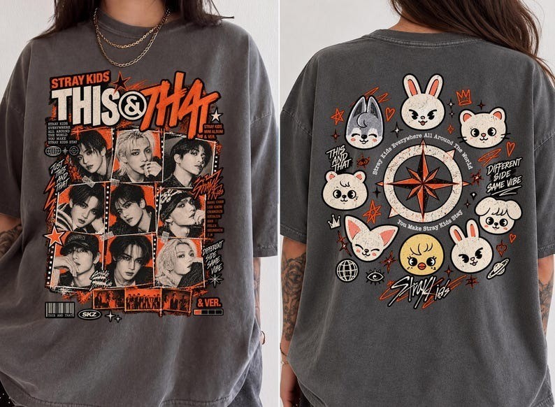 Stray Kids This & That T-Shirt, Vintage Unisex Concert Shirt