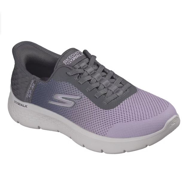 Skechers Women's Slip-Ins GO WALK Flex Grand Slip-On Charcoal Lavender Medium