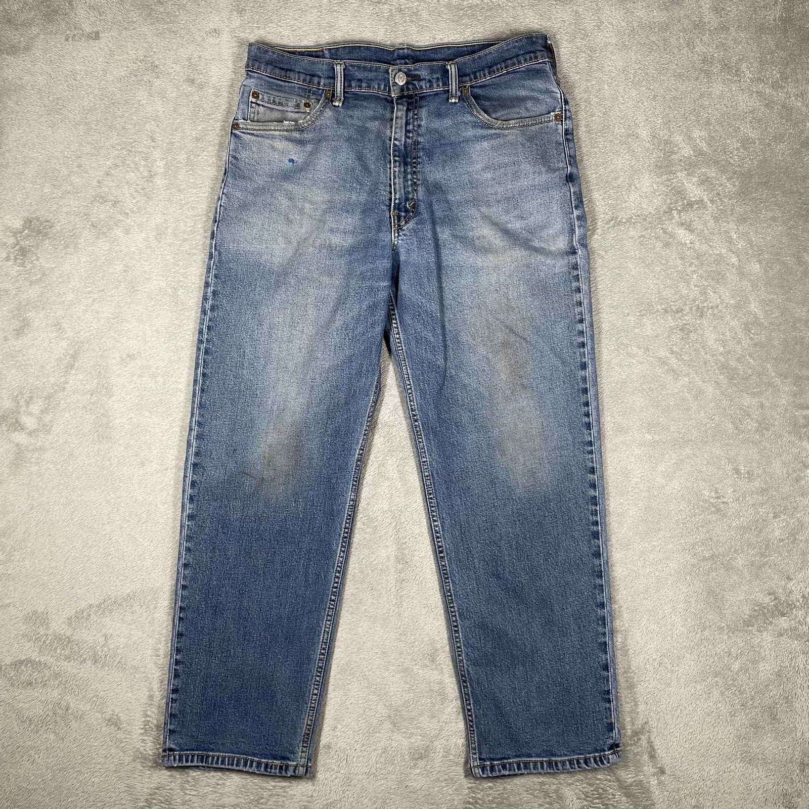 Levi\'s 550 Jeans Mens 36x29 Blue Light Wash Relaxed Fit Denim Zip Fly 5 Pocket