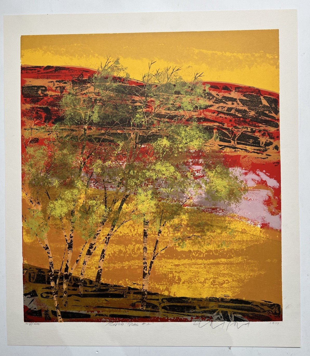 Howard Bradford Signed Vintage Serigraph Print Titled \