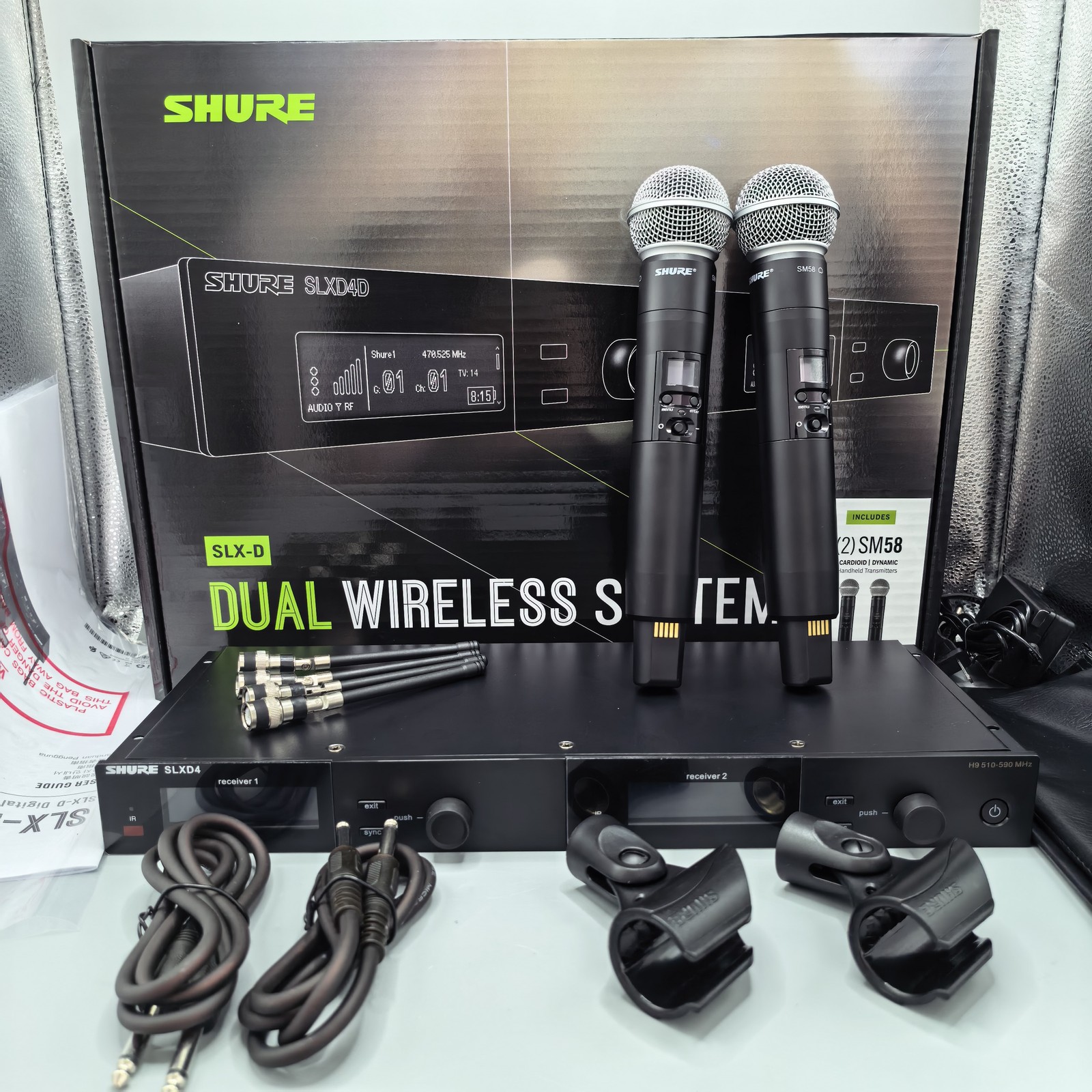 SLXD24D+/58 Wireless System Dual Channel w/ SM58 Dynamic Mics G57 SLXD24D+/58 Wireless System Dual Channel w/ SM58 Dynamic Mics G57