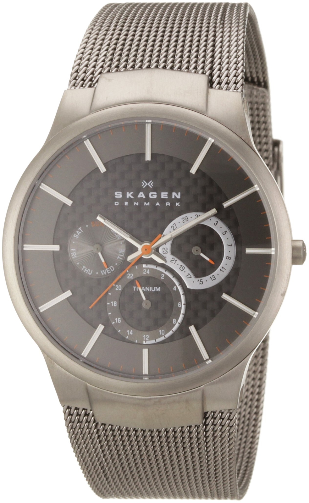 Skagen Men's 809XLTTM Carbon Fiber Dial Titanium Watch