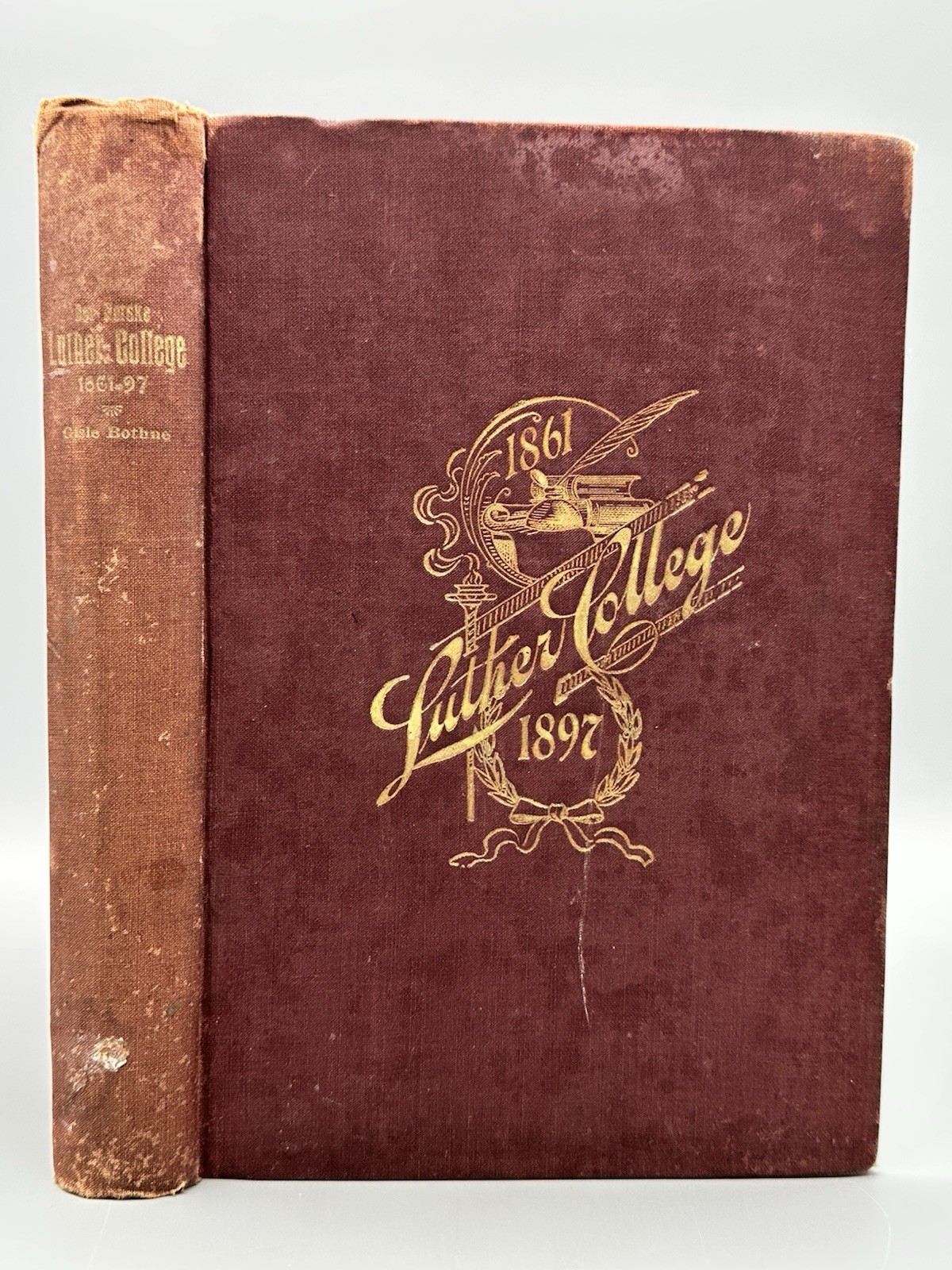 1861-1897 Luther College Book Printed in Decorah Iowa in 1897 in DANISH
