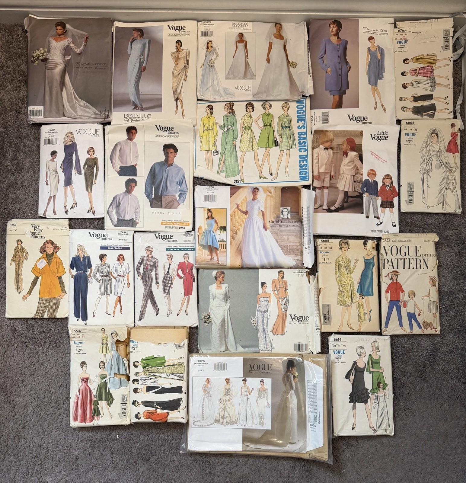 Lot of 20 Vintage 1950’s 60’s 70’ 80’s Vogue Women\'s Sewing Patterns Sz 8-10-12