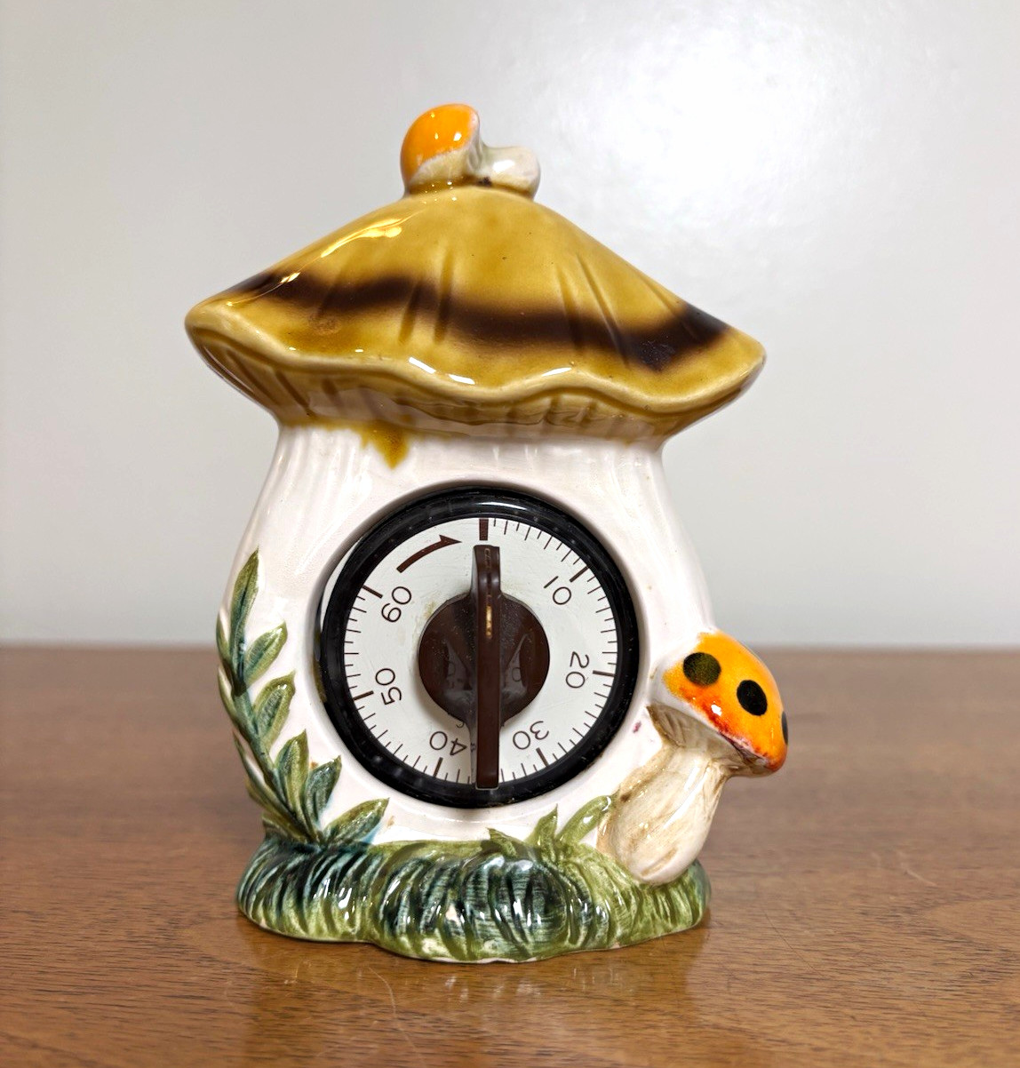 Vintage 1976 Sears Merry Mushroom Ceramic Kitchen Timer Japan Rare - Used