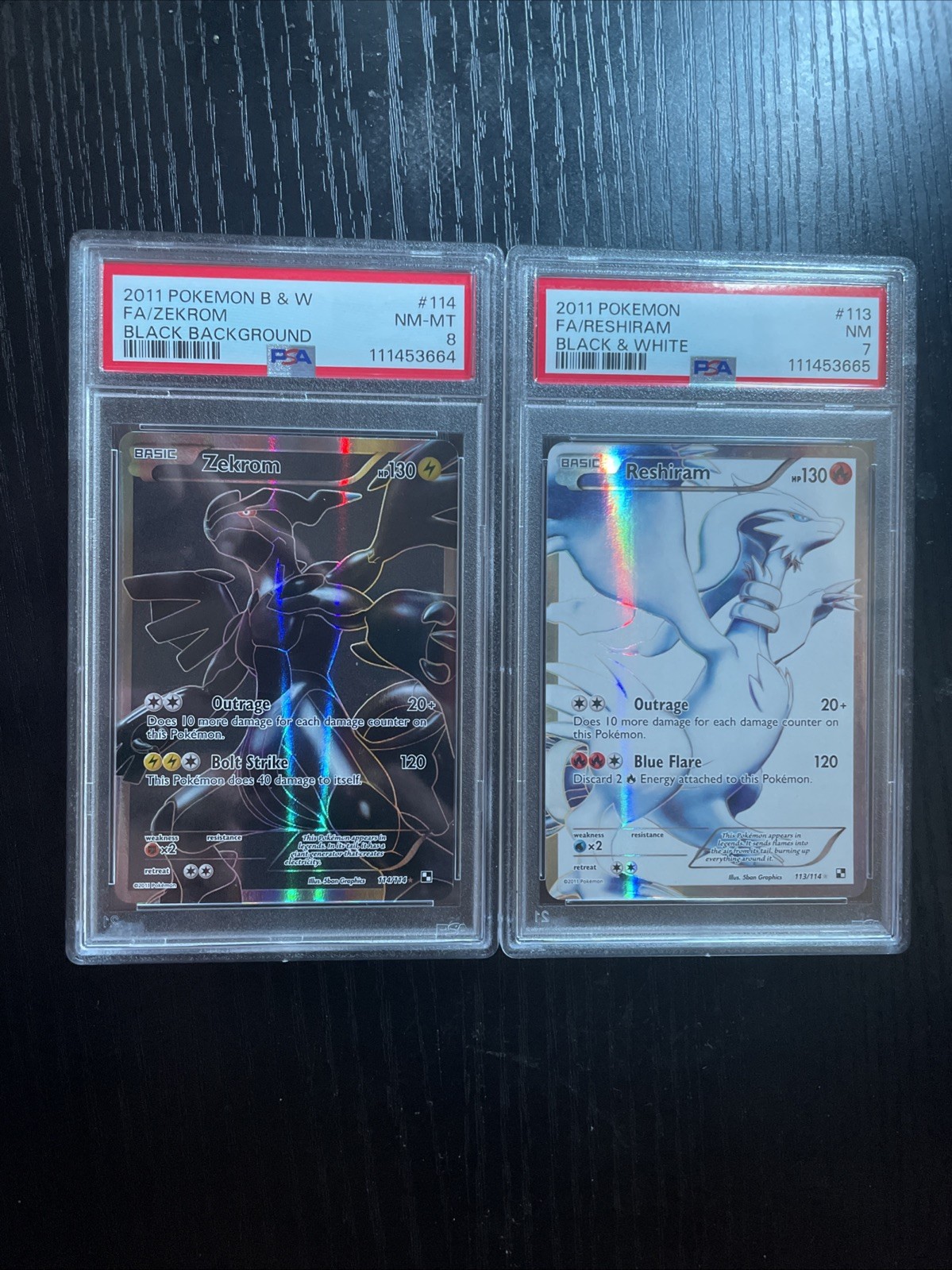 Reshiram Zekrom Sequential PSA GRADED LOW POPS - 2011 Black & White 113 114/114 Reshiram Zekrom Sequential PSA GRADED LOW POPS - 2011 Black & White 113 114/114