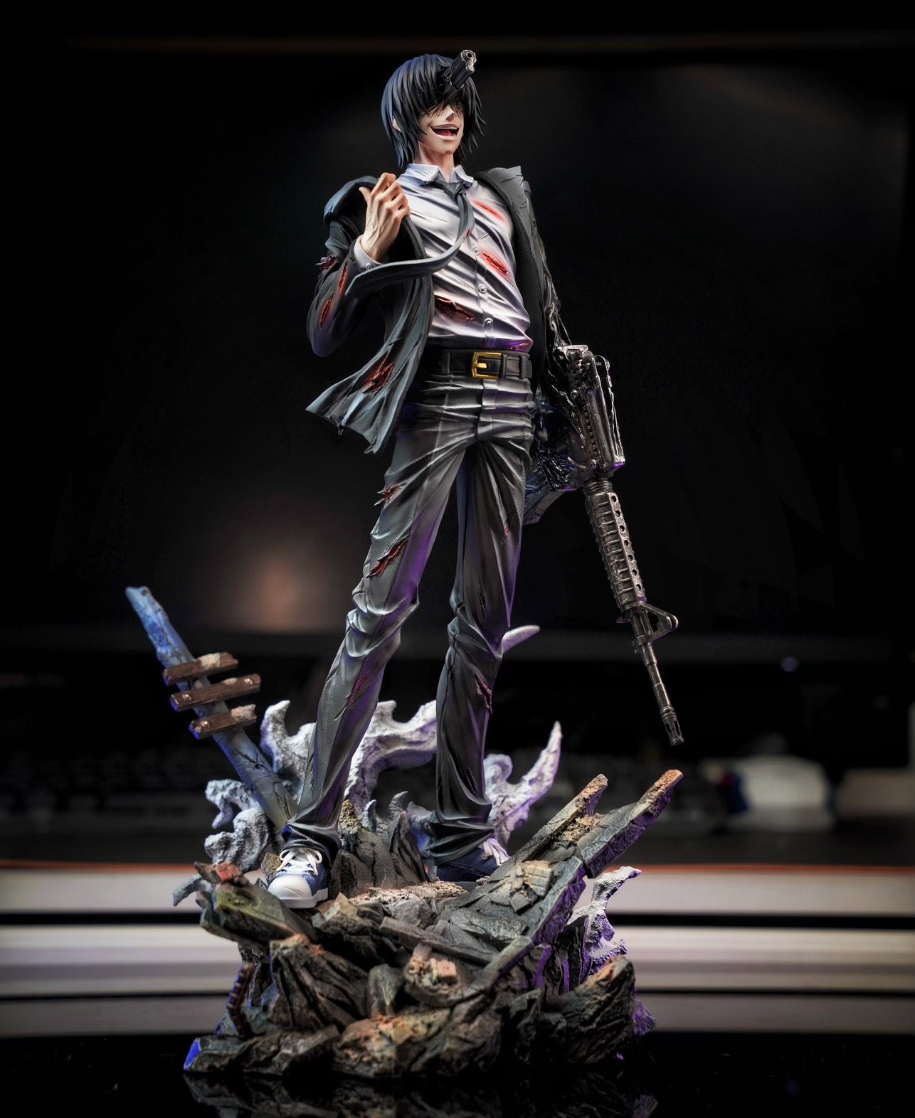 Hayakawa Aki Resin PG Studio Chainsaw Man Figurine Collectibles 35cm