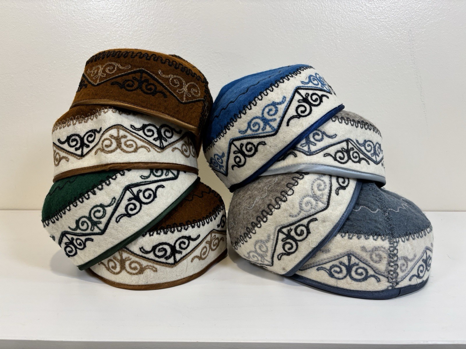 SALE — 70% OFF Handmade Kazakh-Kyrgyz Traditional Felt Hat/Taqiyah/Skull Cap